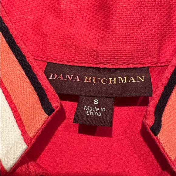 DANA BUCHMAN V-Neck Bell Sleeve Tunic in Vibrant Pink Size Small -- GORGEOUS!!! - Picture 7 of 9